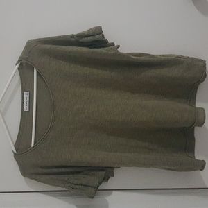 ZARA khaki size 8 (m -l) short sleeved top